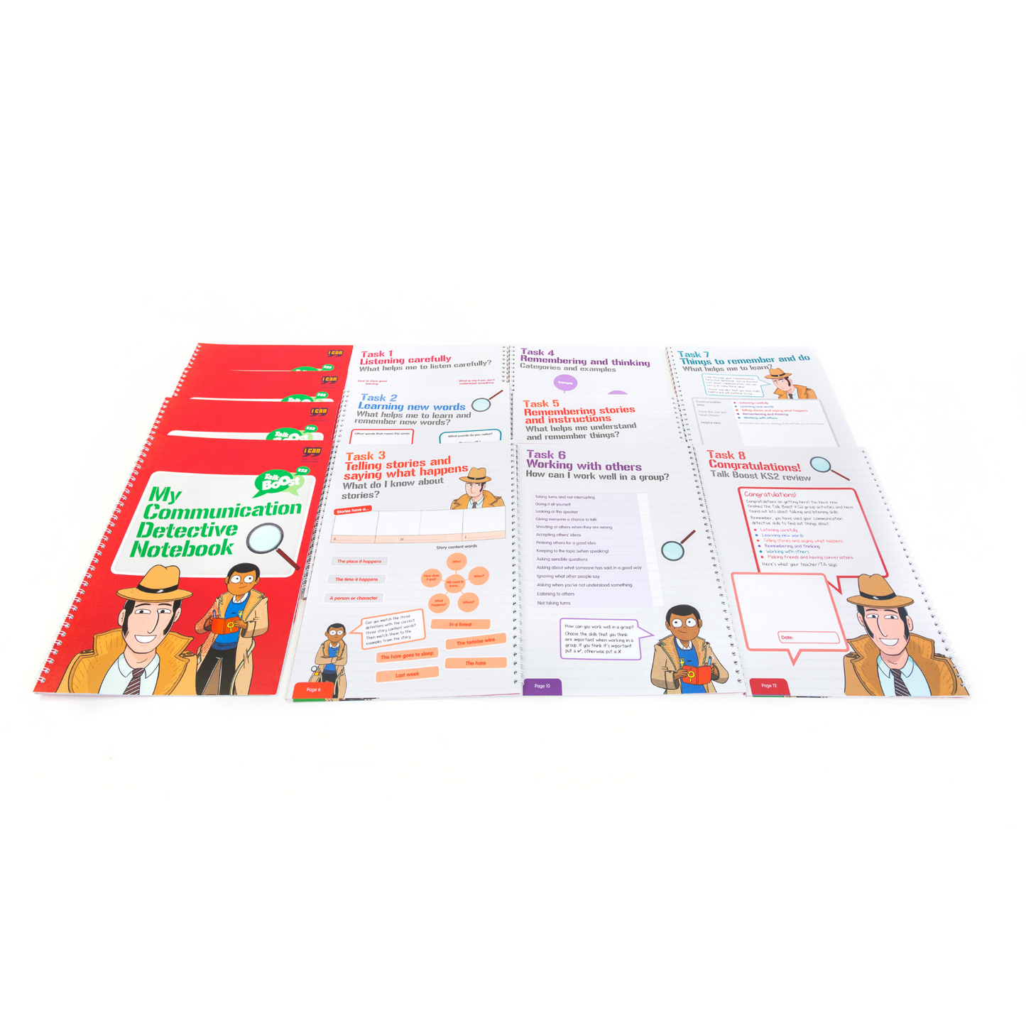 Talk Boost KS2 Detective Notebooks (set of 12)